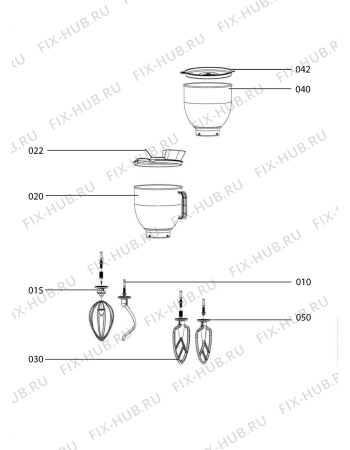 Взрыв-схема комплектующей Electrolux EKM7300 - Схема узла Accessories